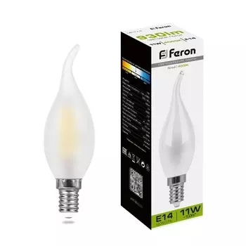 Лампа светодиодная Feron, E14, 11 Вт, 230 В, белый свет