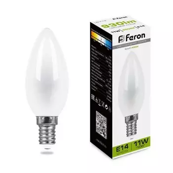 Лампа светодиодная Feron, E14, 11 Вт, 230 В, белый свет