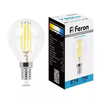 Лампа светодиодная Feron, E14, 7 Вт, 230 В, дневной свет