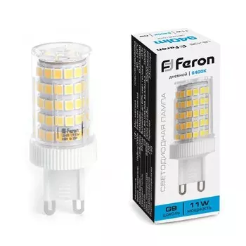 Лампа светодиодная Feron, G9, 11 Вт, 175-265 В, дневной свет