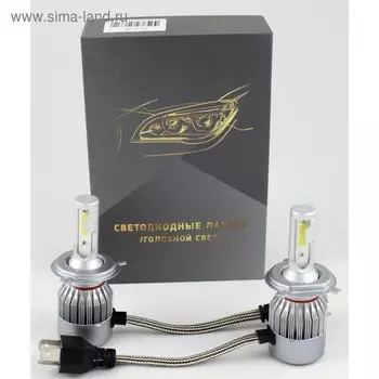 Лампа светодиодная, KS-auto, H4 H/L 36W 3800LM Original High Power, радиатор + вентилятор, набор 2 ш