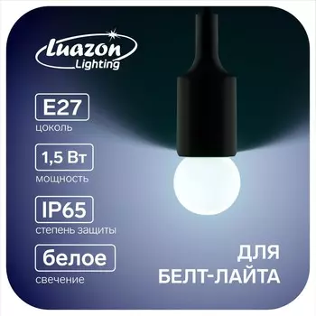 Лампа светодиодная Luazon Lighting, G45, Е27, 1.5 Вт, для белт-лайта, набор 20 штук, свечение белое