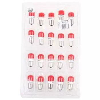 Лампа светодиодная S25, (P21W), 12-24V, 6 SMD диодов,1-конт, flash, красная ,SKYWAY, S08202055