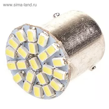 Лампа светодиодная S25(P21W), 12В 22 SMD с цоколем Skyway, 2 шт, S08201327
