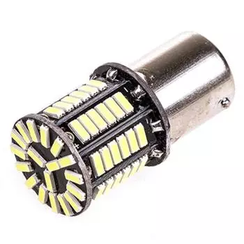 Лампа светодиодная S25, (P21W), 12V, 66 SMD диодов,1-конт, белая, SKYWAY, S08201397