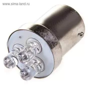 Лампа светодиодная S25 (P21W), 24В, 3 диода, с цоколем Skyway, Стопы, поворот, S08202030