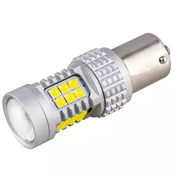 Лампа светодиодная, SKYWAY, S25, (P21W), 12-24V, 30 SMD диодов, BA15s, 1-конт, белая