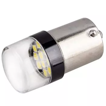 Лампа светодиодная Skyway S25 (P21W), 12 В, 10 SMD диодов, BA15s, 1-конт, белая