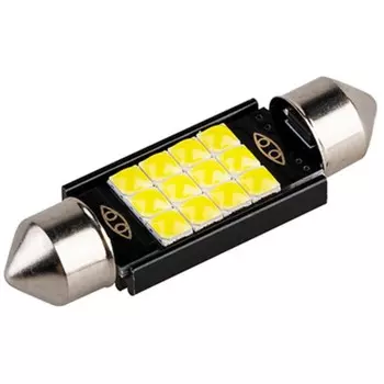 Лампа светодиодная Skyway T11 (C5W), 12 В, 12 SMD диодов, 1-конт, 39 мм, белая