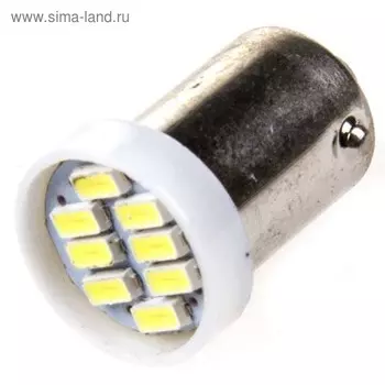 Лампа светодиодная Skyway T10 (T4W), 24 В, 8 SMD, 1ch c цоколем, S08202027