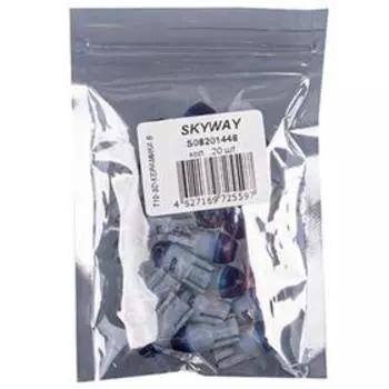Лампа светодиодная T10 (W5W), 12V, 1 SMD диод, 1-конт, керамика 3D, синяя, SKYWAY, S08201448