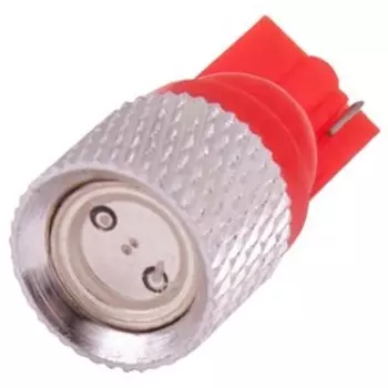Лампа светодиодная Skyway T10 (W5W), 12 В, 1 SMD диод, без цоколя, радиатор, красная