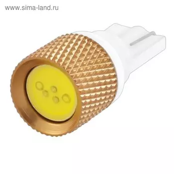 Лампа светодиодная Skyway T10 (W5W), 12 В, 1 SMD диод, без цоколя, радиатор, S08201093