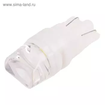 Лампа светодиодная T10(W5W), 12В 3 SMD диода, 1 конт без цоколя Skyway,, S08201389