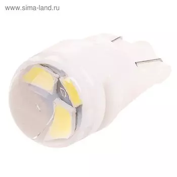 Лампа светодиодная Skyway T10 (W5W), 12 В, 3 SMD диода, 1 конт, без цоколя, S08201390