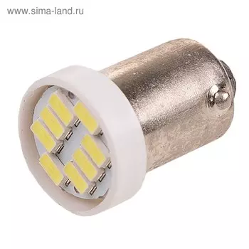 Лампа светодиодная T9(T4W) 12V 8 SMD, Белая Skyway, набор 2 шт, S08201363