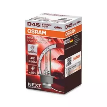 Лампа ксеноновая Osram, D4S, 42V-35 Вт, 4400K, Xenarc Night Breaker Laser