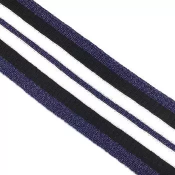 Лампасы №163, размер 5 см 1 метр, цвет фиолетовый, чёрный, белый