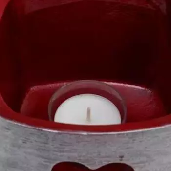 Лампион/ подсвечник квадратный "Желание", 13х13х9,5 см, серебряный