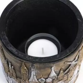 Лампион/ подсвечник "Путешествие по Европе", 10х10х9,5 см, черный