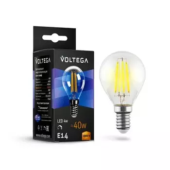 Лампочка Voltega 8464, E14, 5 Вт, 400 Лм, 3000К