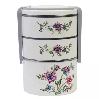 Ланч-бокс "Ивьер", 2.1 л, 16 х 24 см, белый