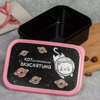 Ланч - бокс прямоугольный «Котастрофическая вкуснятина», 1200 мл