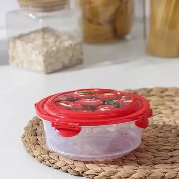 Ланч-бокс круглый, 700 мл, цвет МИКС