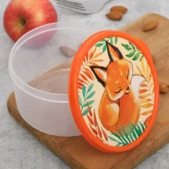 Ланч-бокс круглый «Лисичка», 500 мл