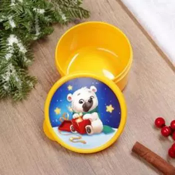 Ланч - бокс новогодний «Мишка», 300 мл