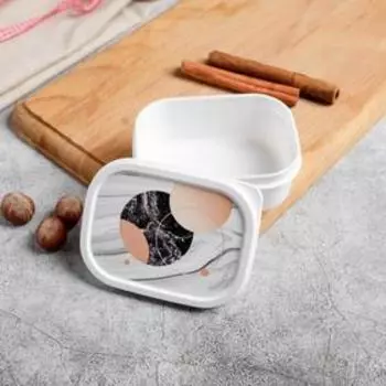 Ланч - бокс прямоугольный «Мрамор», 150 мл