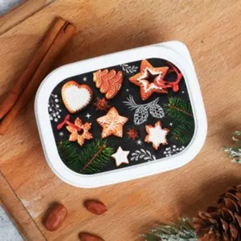 Ланч-бокс новогодний «Печеньки», 150 мл