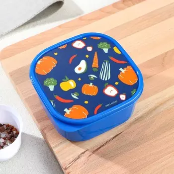 Ланч - бокс квадратный «Овощи», 700 мл