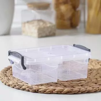 Ланч-бокс прямоугольный, 2 отделения, 21,5147 см