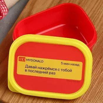 Ланч - бокс прямоугольный «Нажремся в последний раз», 150 мл