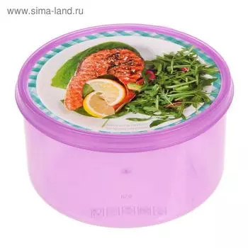 Ланч - бокс круглый «Рыба с лимоном», 500 мл