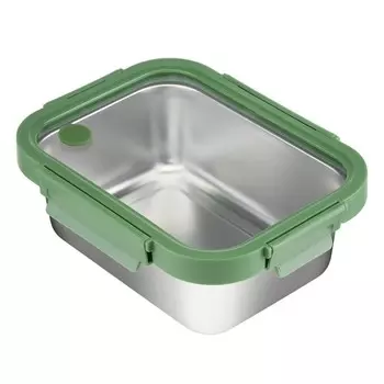 Ланч-бокс Smart Solutions, стеклянная крышка, 1,2 л, цвет зелёный