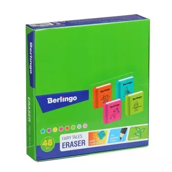 Ластик Berlingo 28*25*7мм "Fairy Tales", термопластичная резина, цвета ассорти