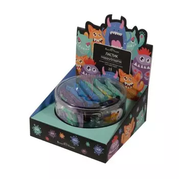 Ластик HappyGraphix "Монстрики", МИКС