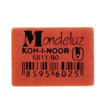 Ластик Koh-I-Noor MONDELUZ 6811/80, каучук, красный
