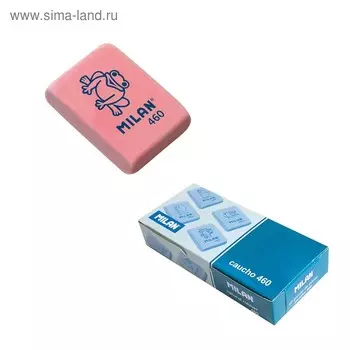 Ластик Milan 460, каучук, 32х23х7 мм, микс