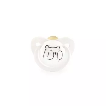 Латексная соска-пустышка с колпачком, 0+, grey