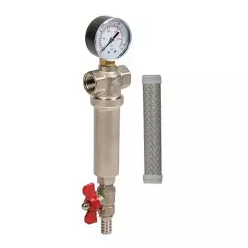 Латунный механический фильтр с манометром