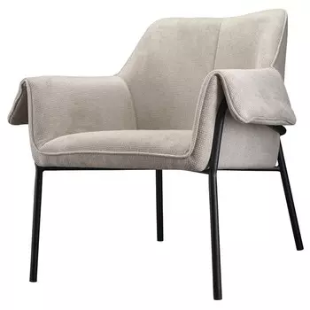 Лаунж-кресло Aline, 760610750 мм, шенилл, цвет серо-бежевый