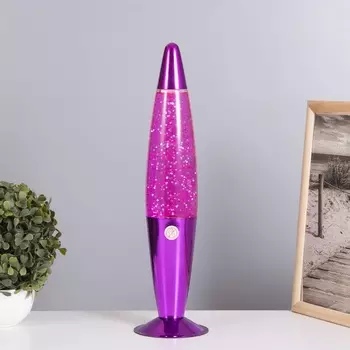 Лава-лампа «Ракета» 130 Вт Е14-R39 (блестки) розовый 111141 см