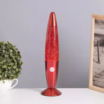 Лава-лампа «Ракета» 130 Вт Е14-R39 (блестки) красный 8834 см