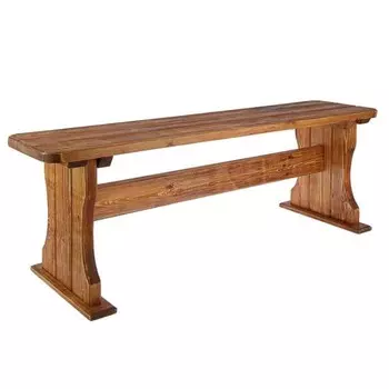 Лавка деревянная "Элит" под старину, брашированная и морёная, 140 х 30 х 45 см, для бани