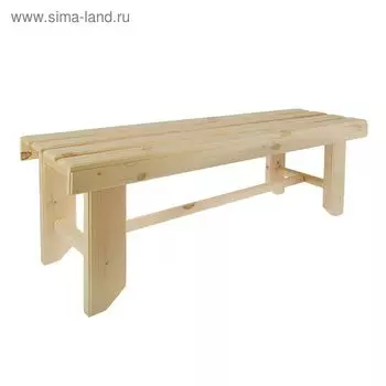 Лавка деревянная к набору "Дачный" из сосны, 140 х 33 х 43 см, нагрузка до 160 кг, для бани