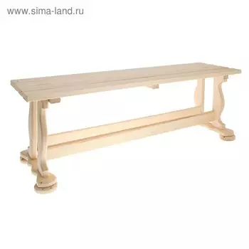 Лавка деревянная "Дива" из липы, 120 х 46 х 40 см, для бани и дачи, толщина сидения 2,4 см