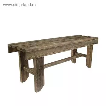 Лавка к набору "Дачный" из сосны под старину, 140 х 33 х 43 см, брашированная и морёная